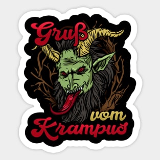 Gruss vom Krampus - Christmas Winter Devil Gift Sticker